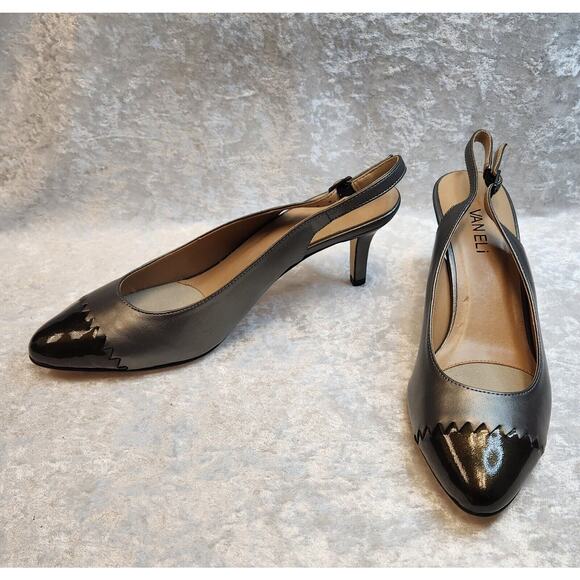 Vaneli Liddy Pewter Nappa/PT Gray Kitten Heels-Size 9.5M - Picture 2 of 10